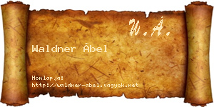 Waldner Ábel névjegykártya